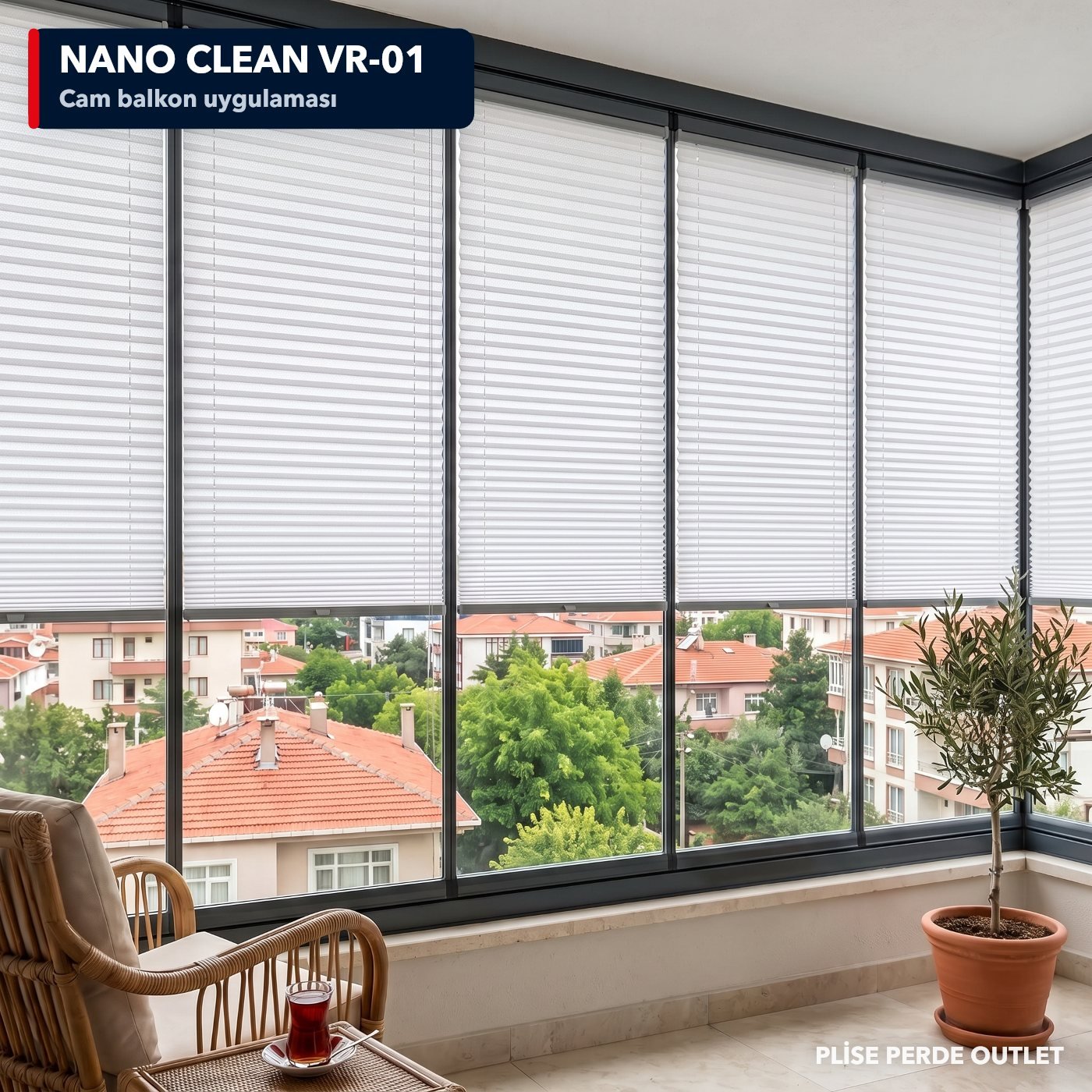 RGN Nano Clean VR-01 cam balkona uygulanmış hali