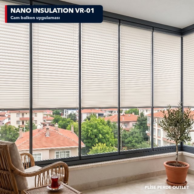 RGN Nano Insulation VR-01 cam balkona uygulanmış hali