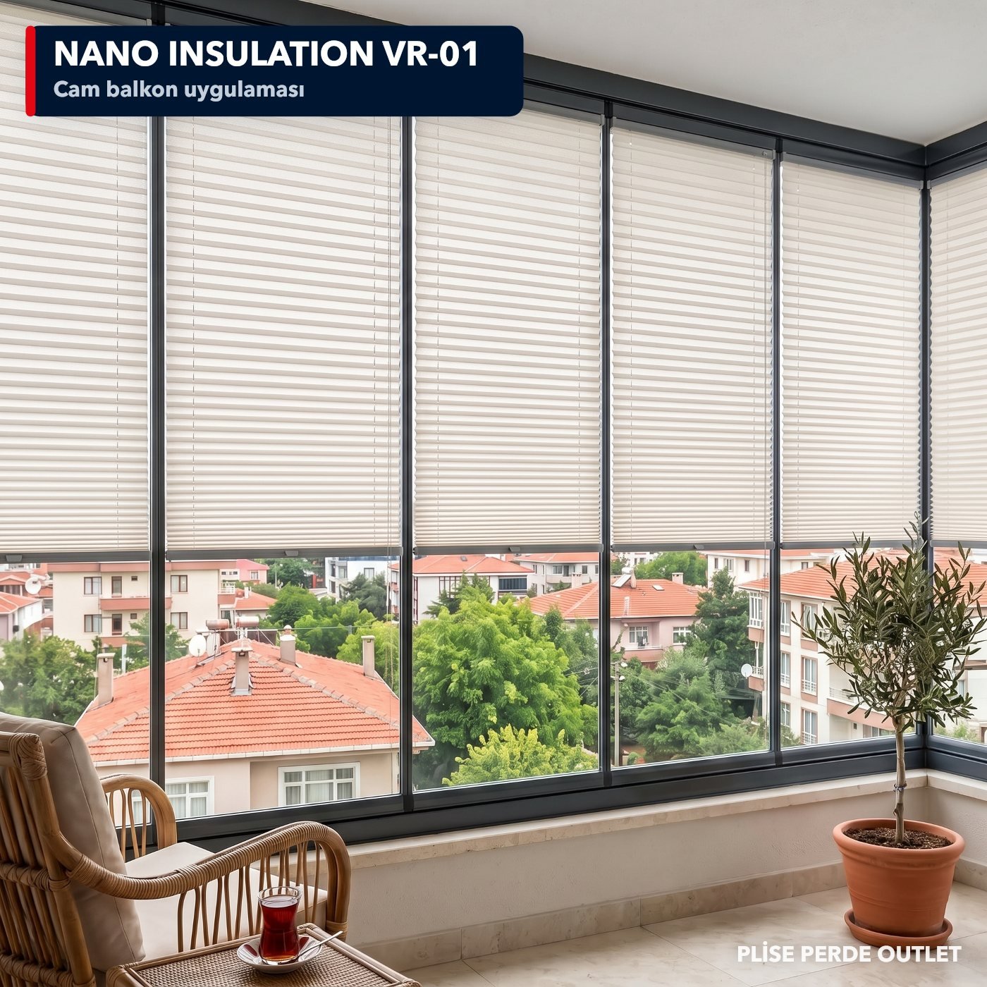 RGN Nano Insulation VR-01 cam balkona uygulanmış hali