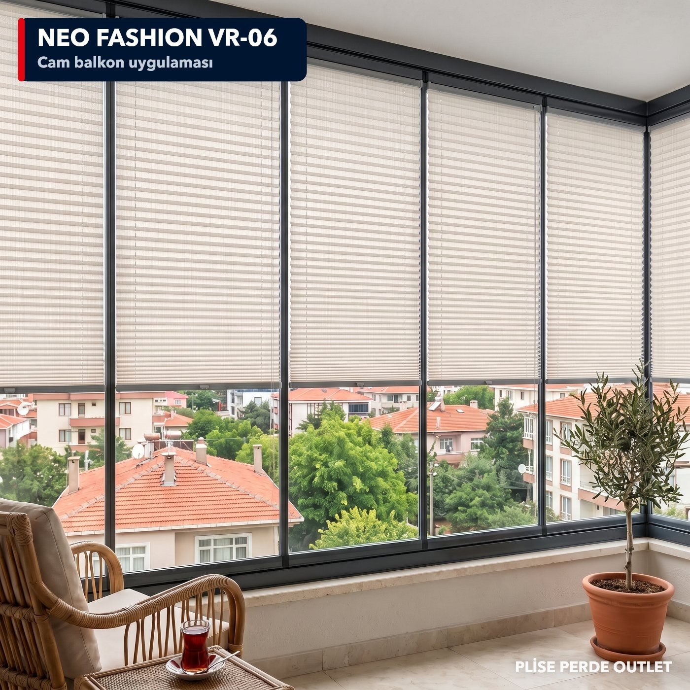 RGN Neo Fashion VR-06 cam balkona uygulanmış hali